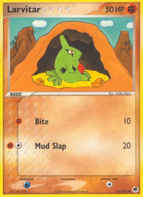 Larvitar — Dragon Frontiers card #51