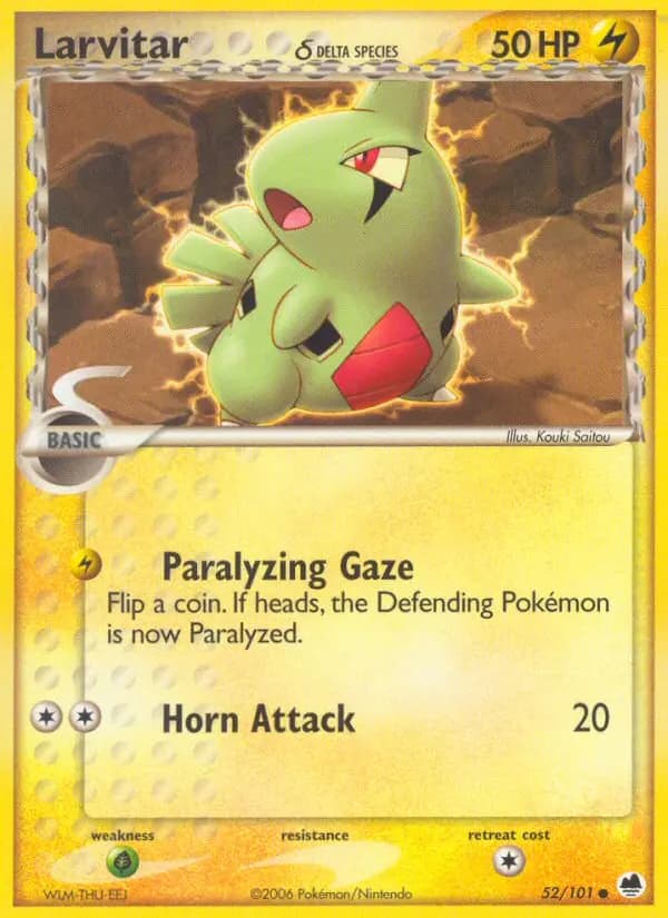 Larvitar δ — Dragon Frontiers card #52