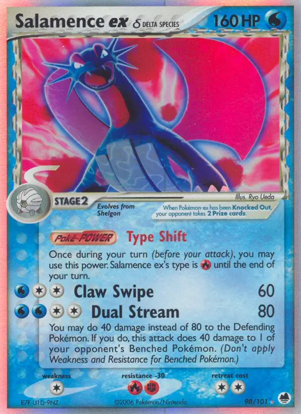 Salamence ex δ — Dragon Frontiers card #98