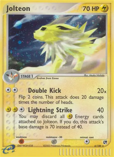 Jolteon — Sandstorm card #6