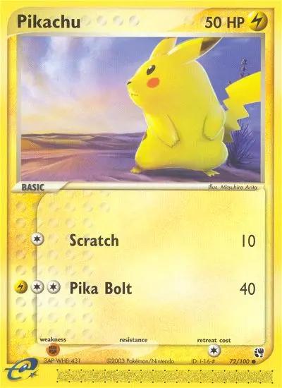 Pikachu — Sandstorm card #72