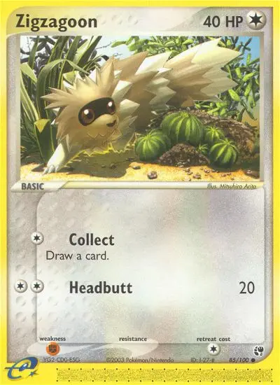 Zigzagoon — Sandstorm card #85