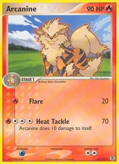 Arcanine — FireRed & LeafGreen card #18