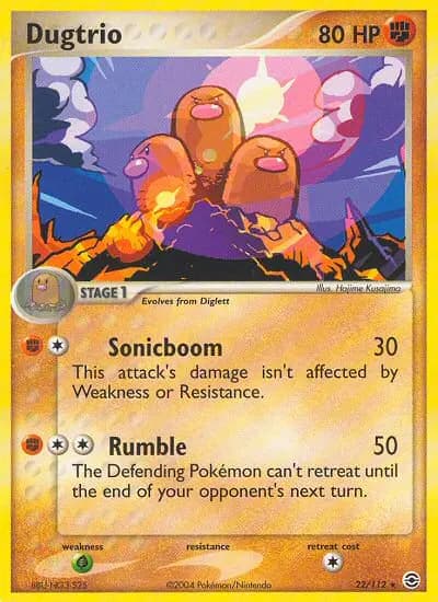 Dugtrio — FireRed & LeafGreen card #22