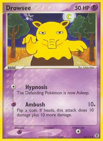 Drowzee — FireRed & LeafGreen card #32