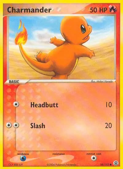 Charmander — FireRed & LeafGreen card #58