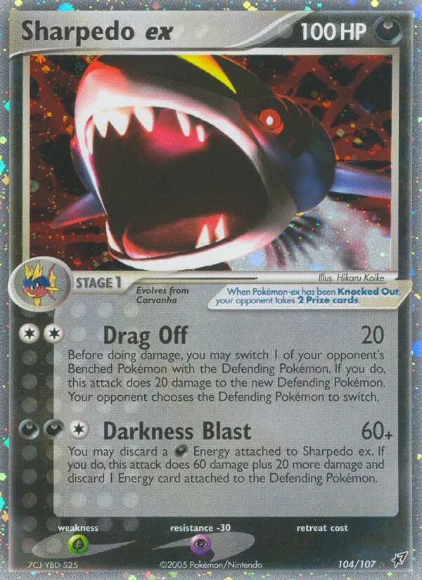 Sharpedo ex — Deoxys card #104
