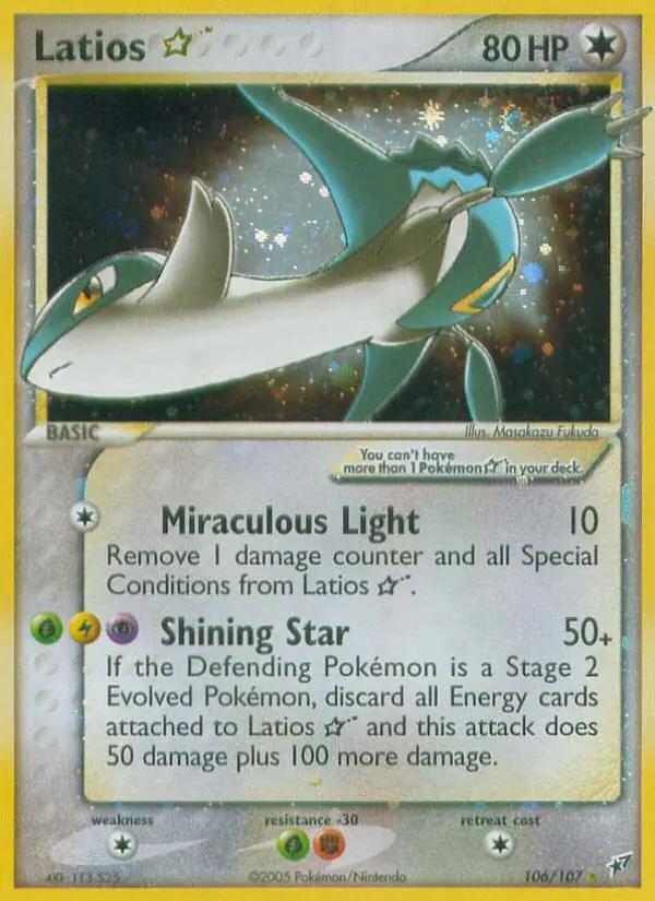 Latios Star — Deoxys card #106