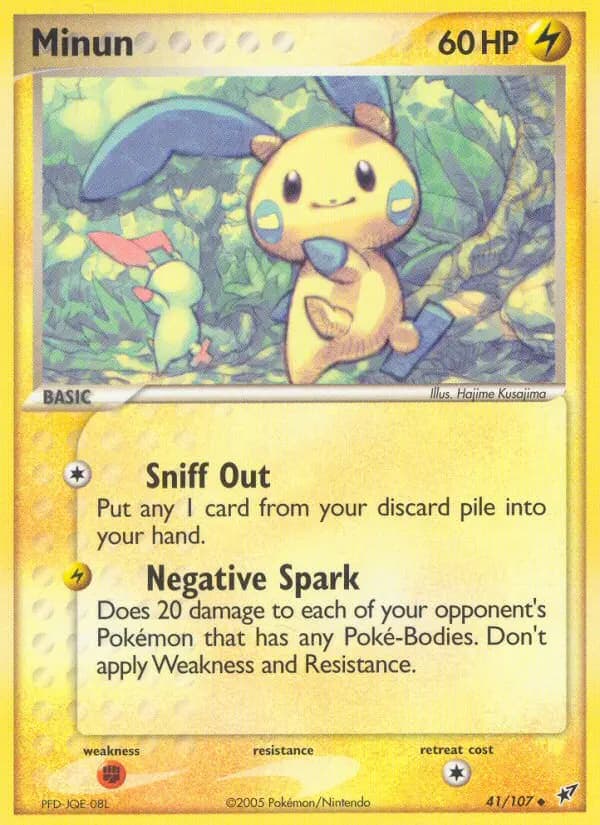 Minun — Deoxys card #41