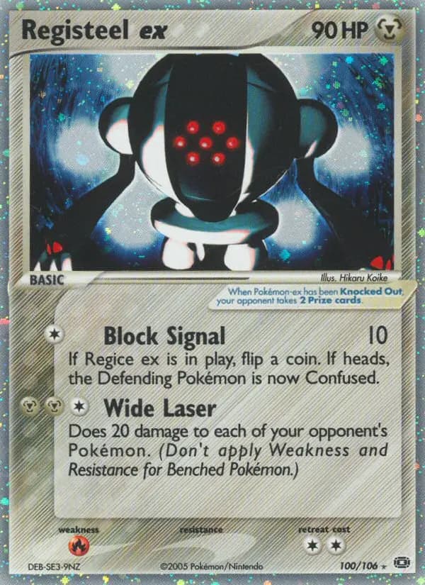 Registeel ex — Emerald card #100