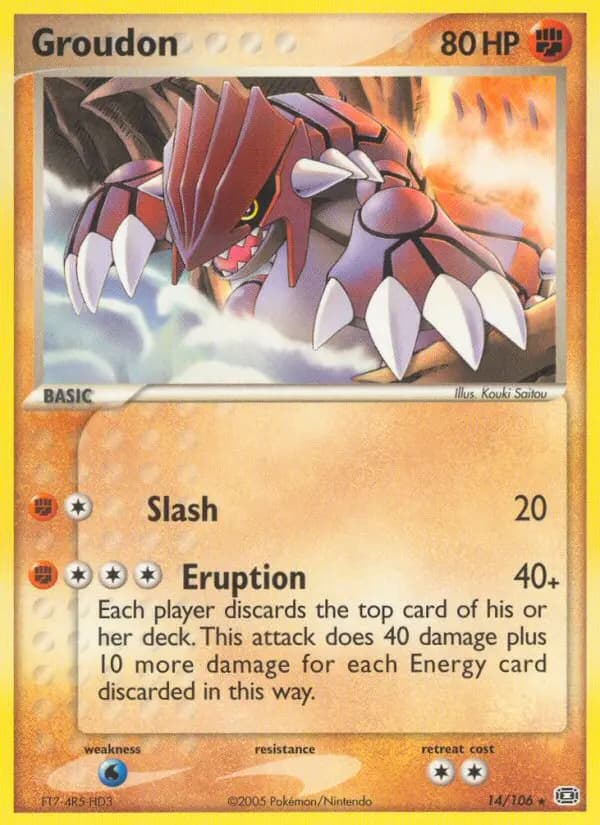 Groudon — Emerald card #14