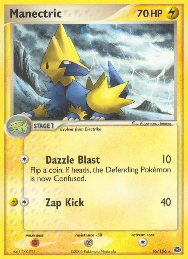 Manectric — Emerald card #16