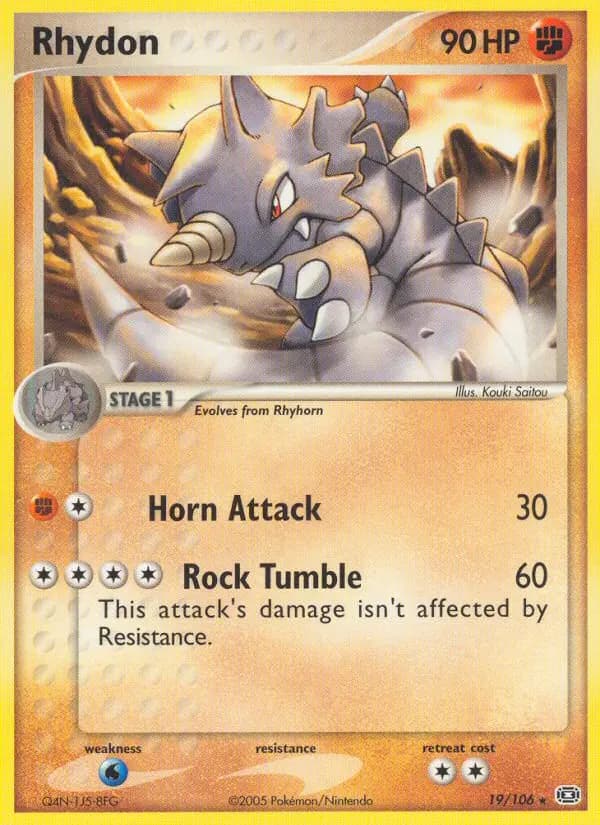 Rhydon — Emerald card #19