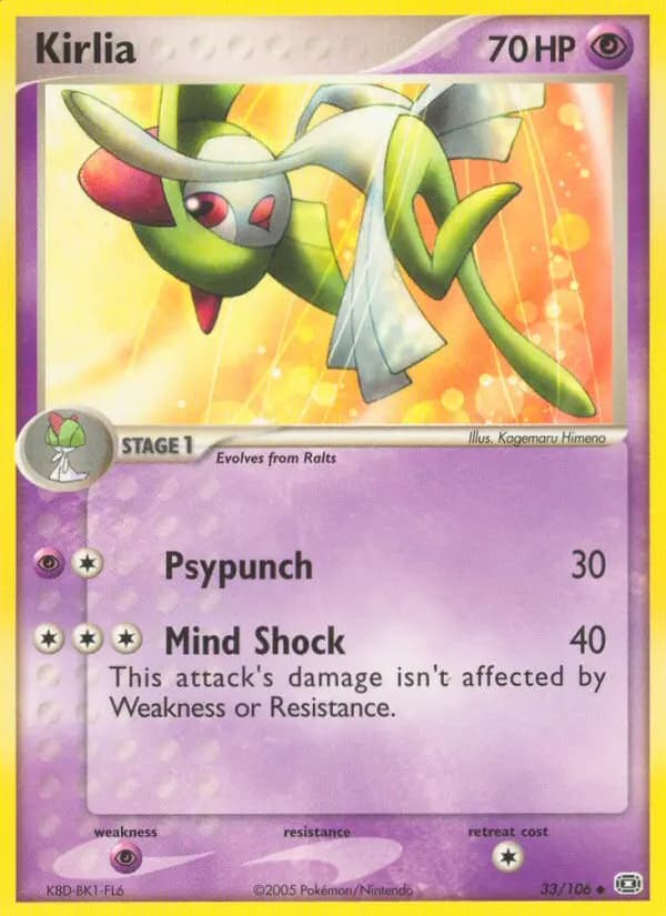 Kirlia — Emerald card #33