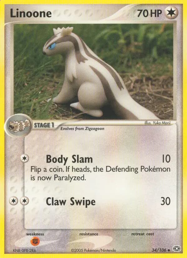 Linoone — Emerald card #34