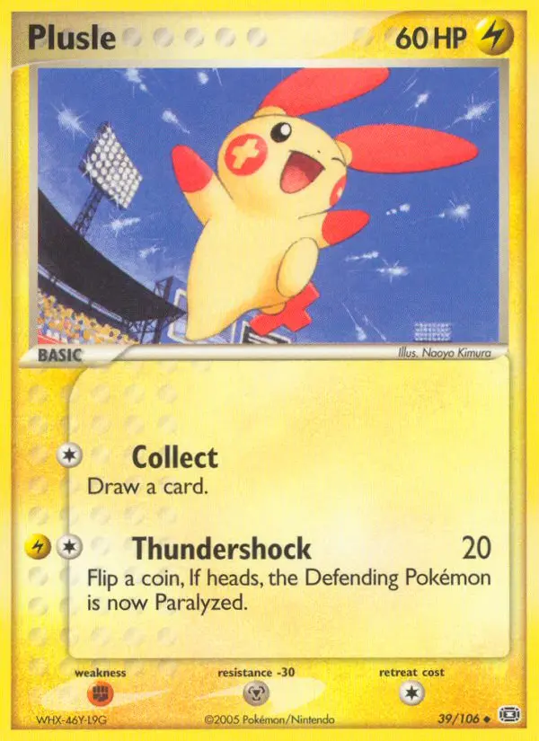 Plusle — Emerald card #39