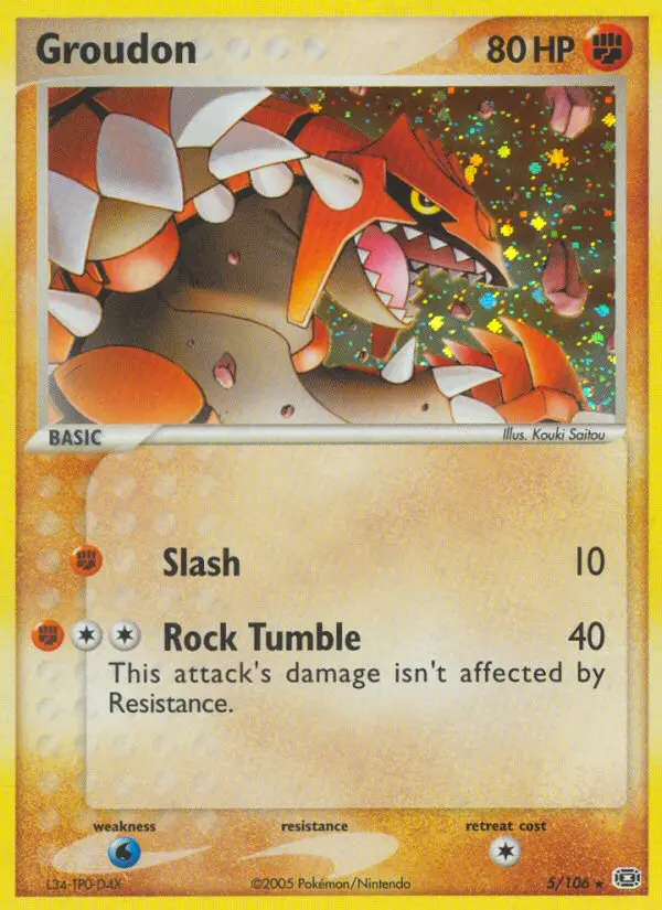 Groudon — Emerald card #5