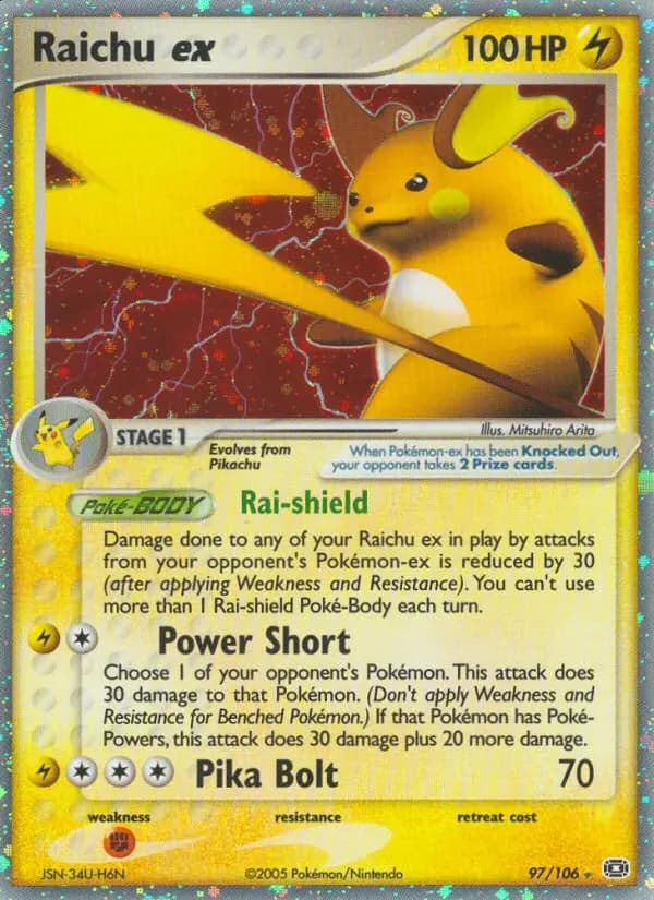 Raichu ex — Emerald card #97
