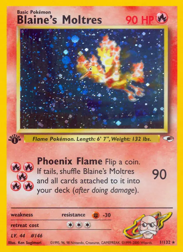 Blaine's Moltres — Gym Heroes card #1