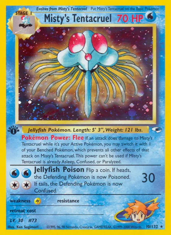 Misty's Tentacruel — Gym Heroes card #10