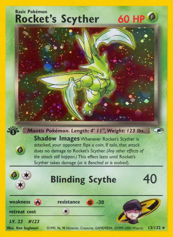 Rocket's Scyther — Gym Heroes card #13