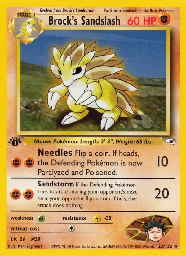 Brock's Sandslash — Gym Heroes card #23