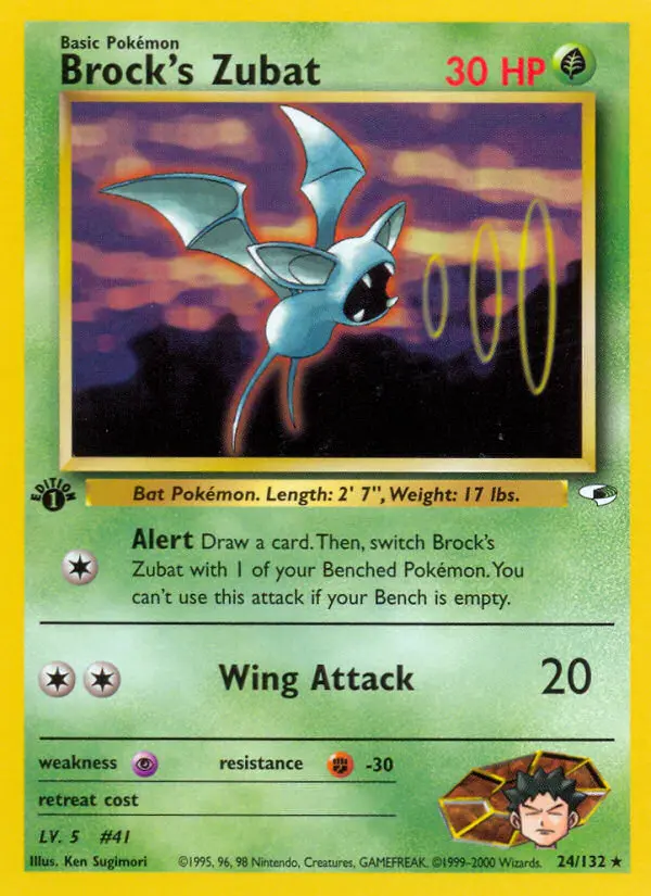 Brock's Zubat — Gym Heroes card #24