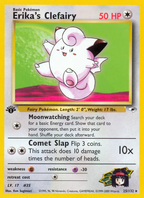 Erika's Clefairy — Gym Heroes card #25