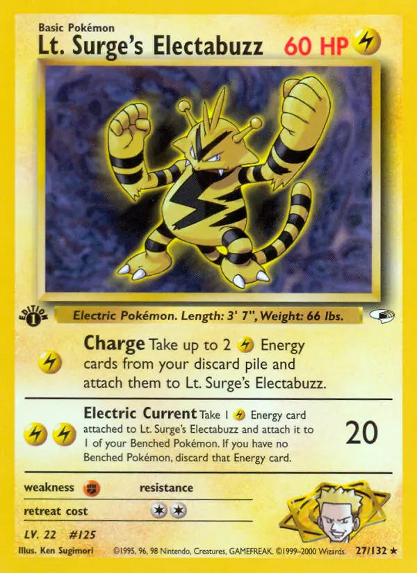 Lt. Surge's Electabuzz — Gym Heroes card #27