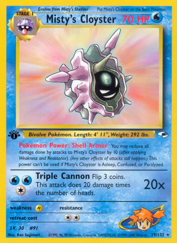 Misty's Cloyster — Gym Heroes card #29