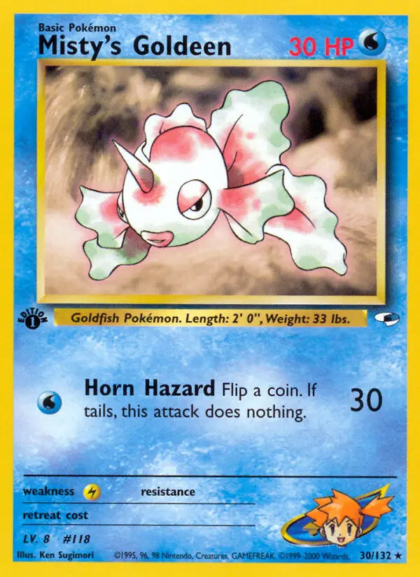Misty's Goldeen — Gym Heroes card #30