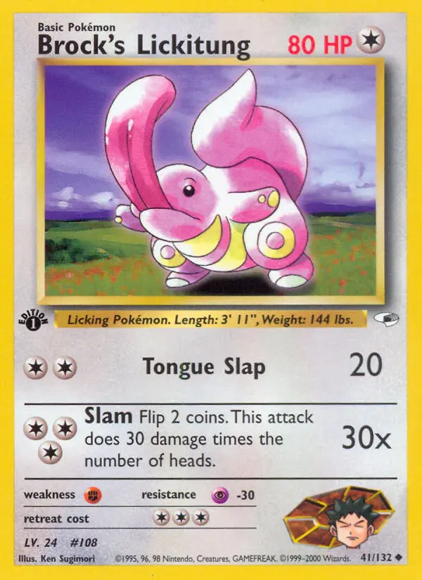 Brock's Lickitung — Gym Heroes card #41