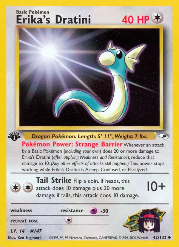 Erika's Dratini — Gym Heroes card #42