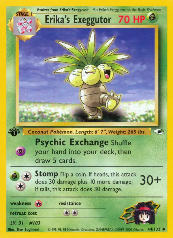 Erika's Exeggutor — Gym Heroes card #44