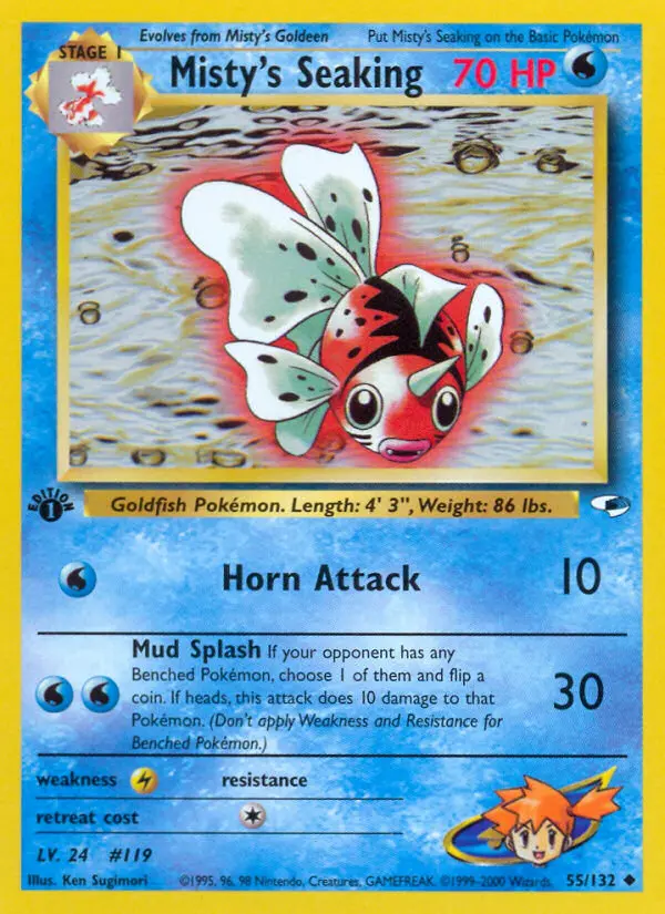 Misty's Seaking — Gym Heroes card #55
