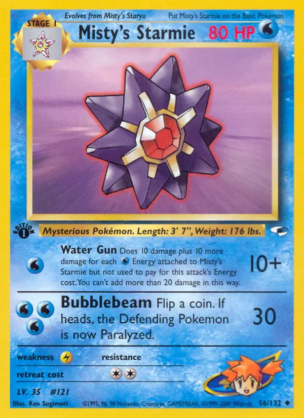 Misty's Starmie — Gym Heroes card #56