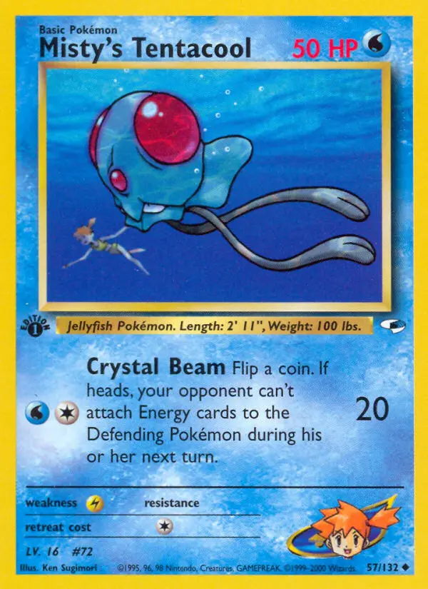 Misty's Tentacool — Gym Heroes card #57