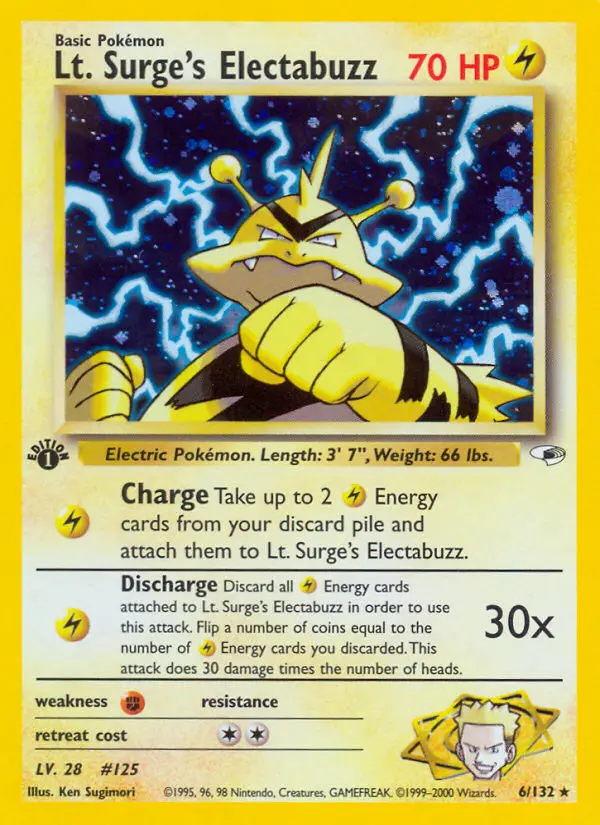 Lt. Surge's Electabuzz — Gym Heroes card #6