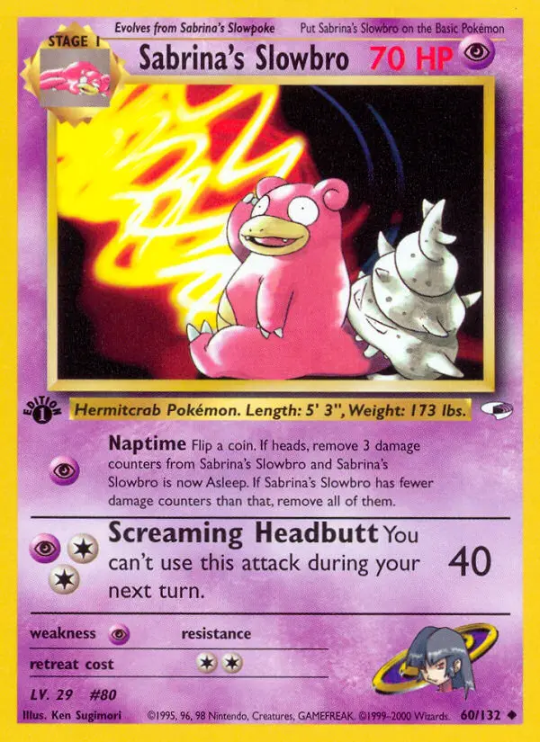 Sabrina's Slowbro — Gym Heroes card #60