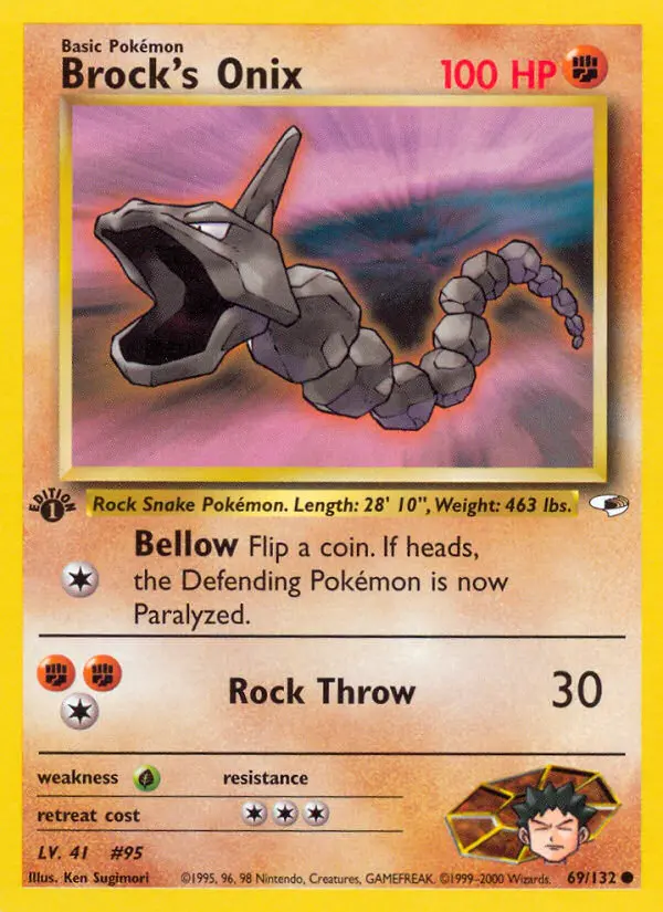 Brock's Onix — Gym Heroes card #69