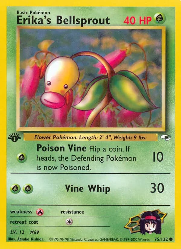 Erika's Bellsprout — Gym Heroes card #75
