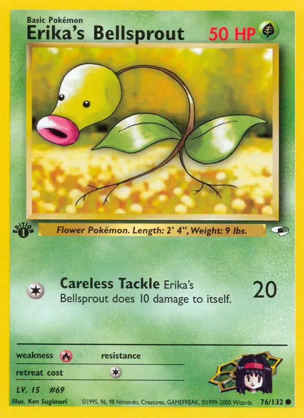 Erika's Bellsprout — Gym Heroes card #76