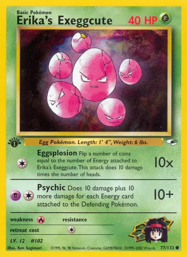Erika's Exeggcute — Gym Heroes card #77