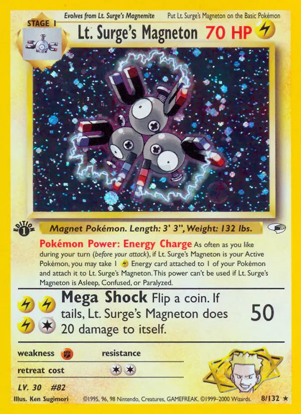 Lt. Surge's Magneton — Gym Heroes card #8