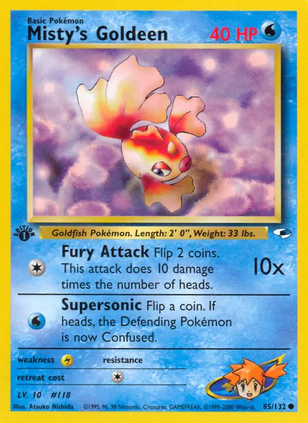 Misty's Goldeen — Gym Heroes card #85