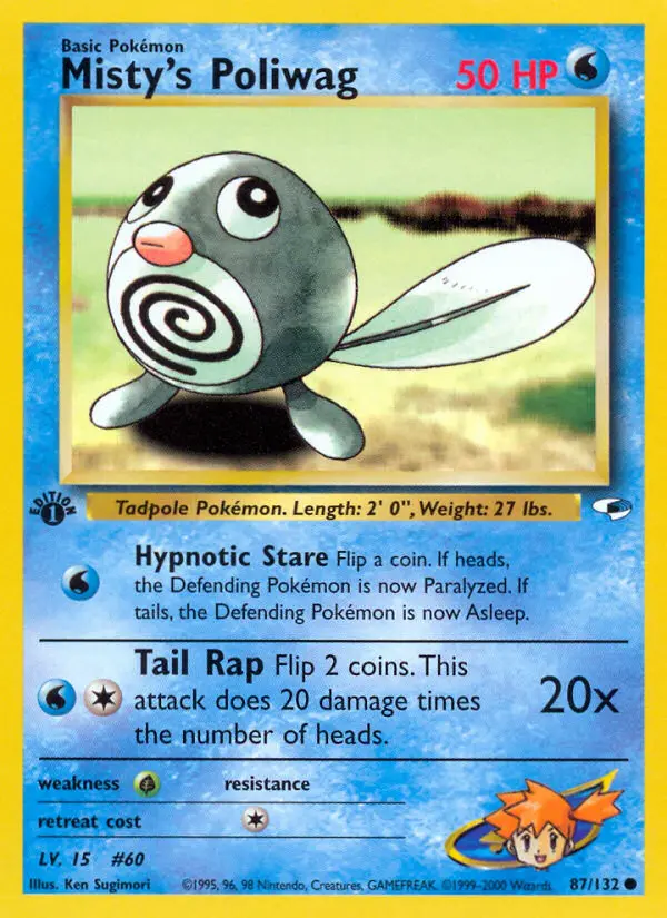 Misty's Poliwag — Gym Heroes card #87