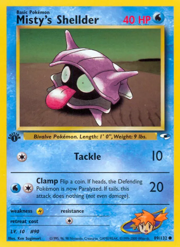 Misty's Shellder — Gym Heroes card #89