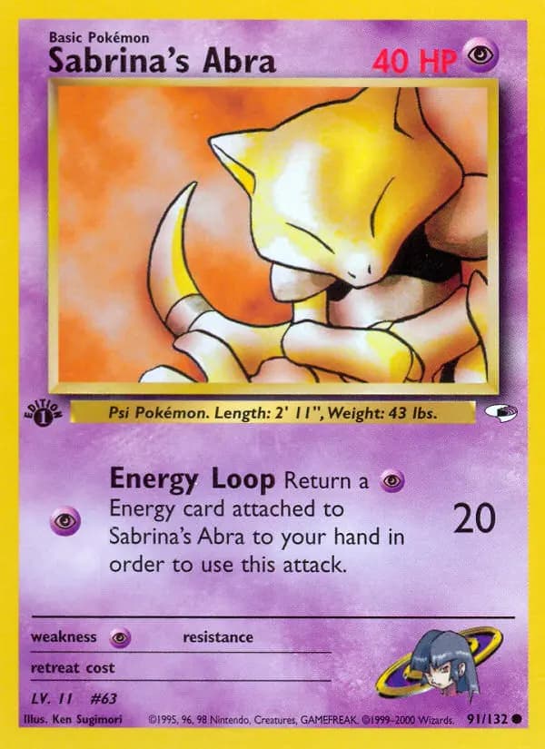 Sabrina's Abra — Gym Heroes card #91