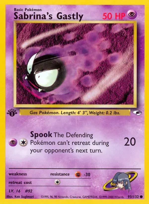 Sabrina's Gastly — Gym Heroes card #93