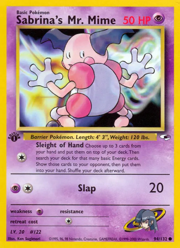 Sabrina's Mr. Mime — Gym Heroes card #94